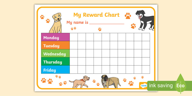 dog-themed-reward-chart-dog-themed-behaviour-chart-twinkl