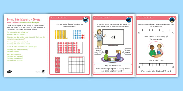 Year 1 Diving Into Mastery: Counting to 100 (Connect the Numbers) Activity