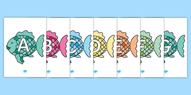 FREE! - A-Z Alphabet on Fish to Support Teaching on The Rainbow Fish