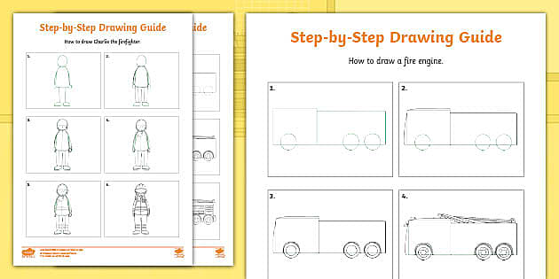 how to draw a firefighter