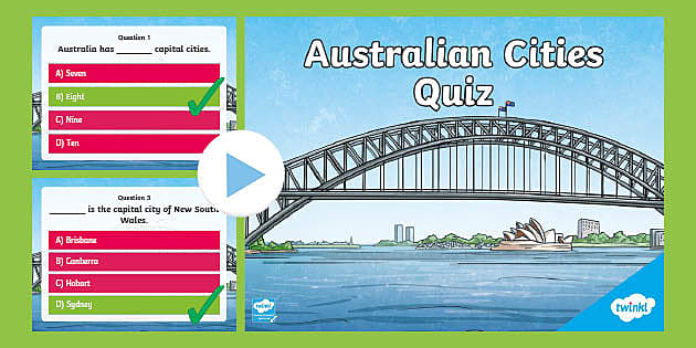 Australian Cities Quiz | Year 3 | HASS | Teaching Resources