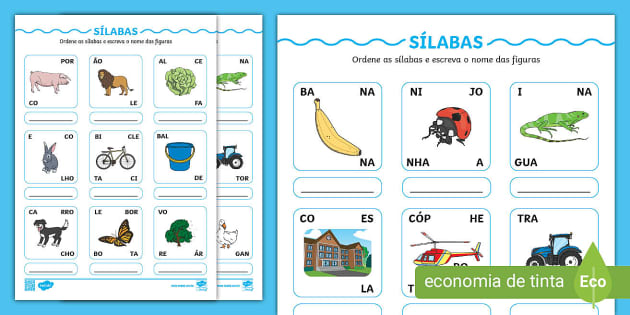 Instruções Sílabas e Figuras