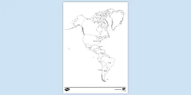 FREE! - Amazing Americas Map Colouring Sheet (teacher made)