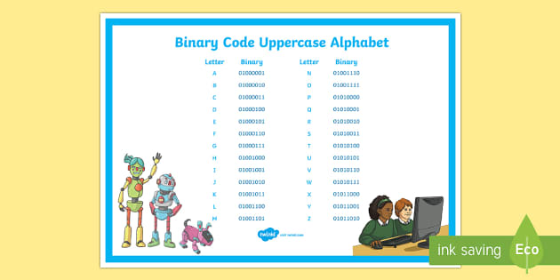 binary code alphabet