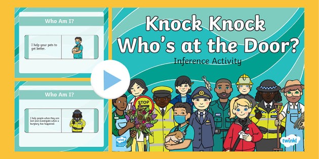 Knock Knock Who s At The Door? Inference Activity PowerPoint