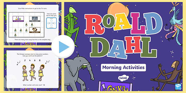 Roald Dahl Themed Reception Morning Activities Incidental Welsh Powerpoint