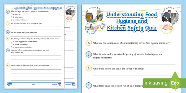 KS2 Understanding Food Hygiene And Kitchen Safety Quiz