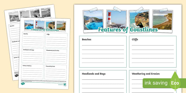 Features Of Coastlines Fact File Template (teacher Made)