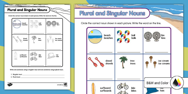 Spanish Grammar: Singular and Plural Activity Sheet - Twinkl