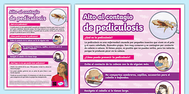Cartel: Alto al contagio de pediculosis