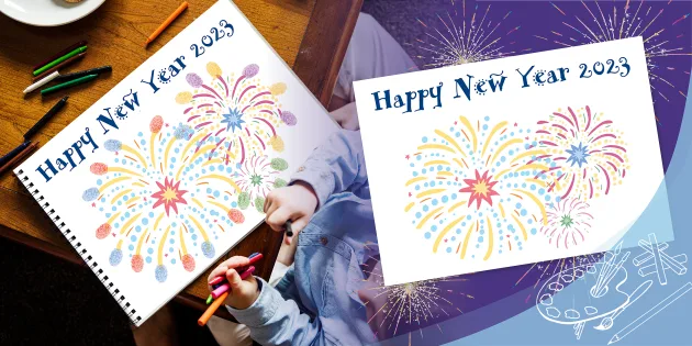 Happy new year drawing/ Happy new year 2023/ New year drawing with pencil /  Border design Lavi Arts - YouTube