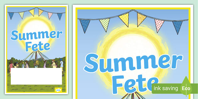 Summer Fete Poster (teacher made) - Twinkl