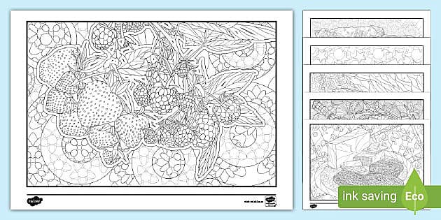 Scottish Food and Drink Mindful Colouring Pages - Twinkl