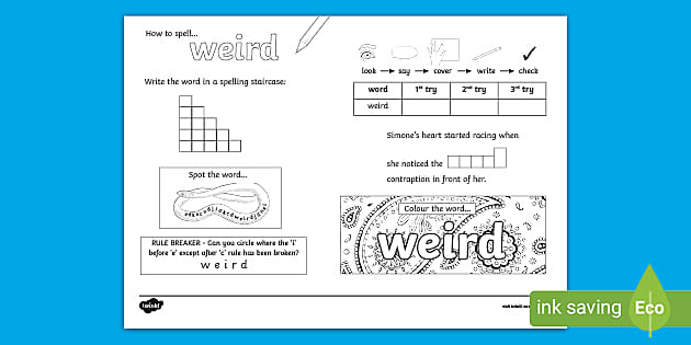 how-to-spell-weird-activity-sheet-teacher-made-twinkl