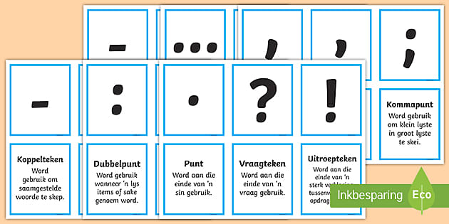 Leestekens En Skryftekens - Onderwyshulpbronne - Wiki