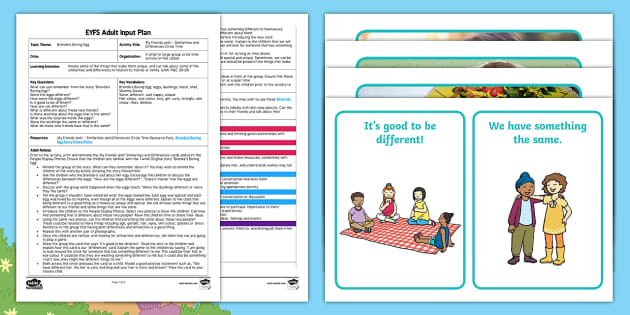 EYFS My Friends and I - Similarities and Differences Circle Time Adult ...