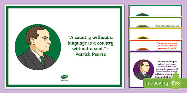 Patrick Pearse Quote Cards (l'enseignant a fait) - Twinkl