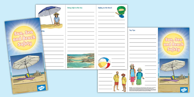 Sun, Sea and Beach Safety Leaflet Template (teacher made)