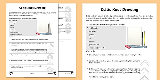 KS2 Celtic Knot Drawing Activity, Celts