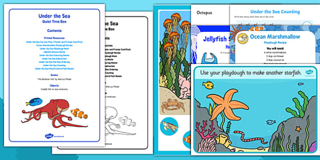 Under the Sea Quiet Time Box (teacher made) - Twinkl