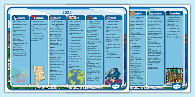 monthly-events-and-themes-2025-ece-teacher-made-twinkl