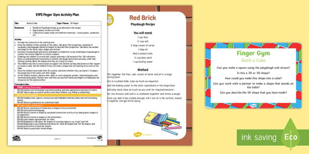 Eyfs Build A Cube Finger Gym Plan And Resource Pack Twinkl