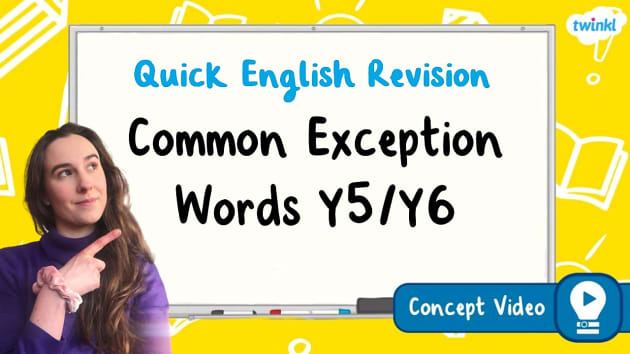 FREE! - Common Exception Words Y5/Y6 | KS2 English Concept Video