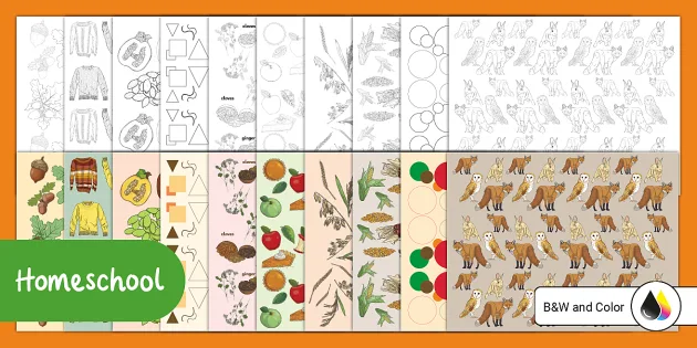 Autumn  Printable Scrapbooking Kit (teacher made) - Twinkl