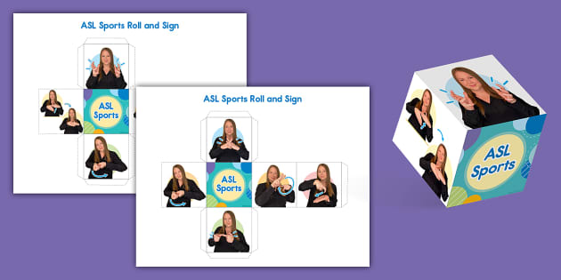 Asl Sports Roll And Sign Activity Teacher Made Twinkl