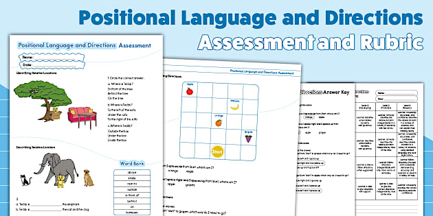 World Language Assessment Positional Language and Directions Assessment and Rubric