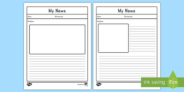 Newspaper Template Educational Resources Twinkl Usa