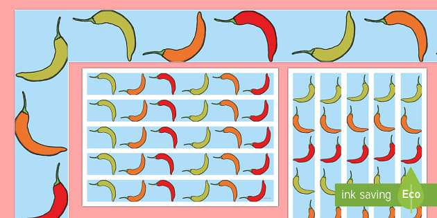 Chilli Challenge Display Borders (Hecho por educadores)