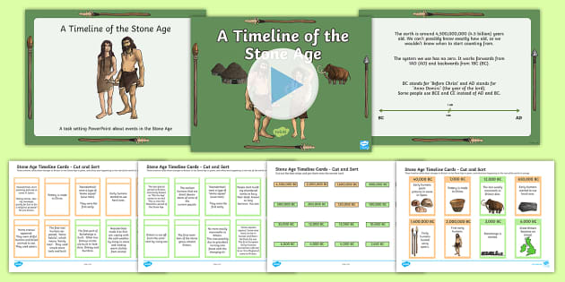 Free Ks2 Stone Age Timeline Primary Teaching Pack