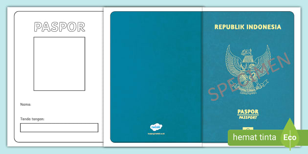 Template Paspor Republik Indonesia (teacher made) Twinkl Template Paspor Republik Indonesia (teacher made) Twinkl