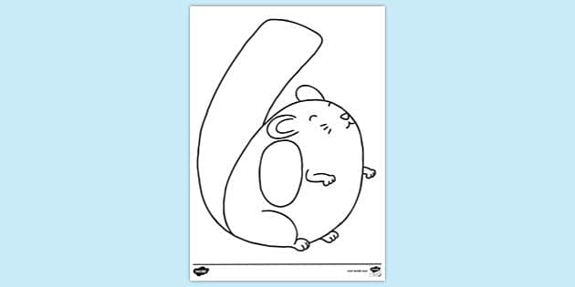 FREE! - Colouring Page Number 6 | Colouring Sheets - Twinkl
