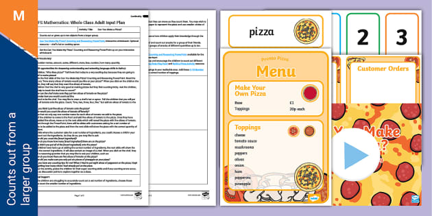 EYFS Maths Can You Make a Pizza? Plan and Resource Pack