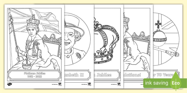 Platinum Jubilee Colouring Pages (Teacher-Made)