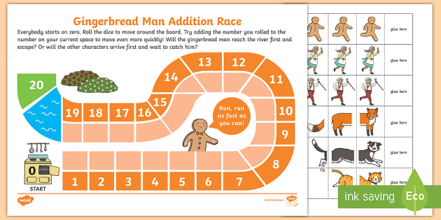 The Gingerbread Man Race Board Game Teacher Made