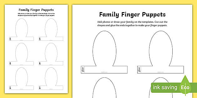 Finger Puppet Templates Role Play Primary Resource