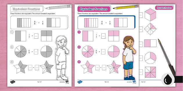 Introduction to Equivalent Fractions Activity - Twinkl