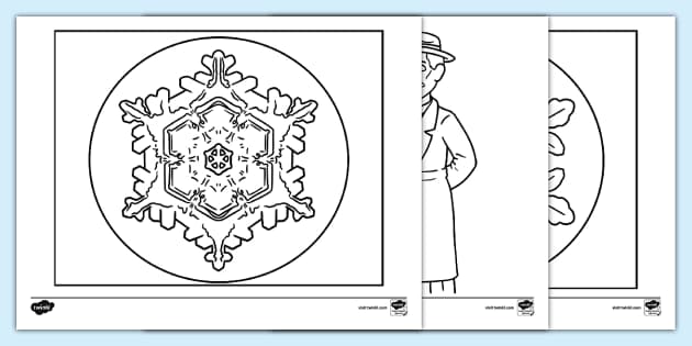 Snowflake Bentley Coloring Pages - Twinkl
