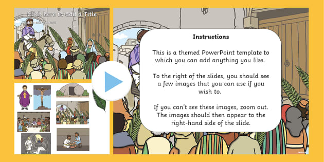 Holy Week Themed Editable PowerPoint Template - Twinkl
