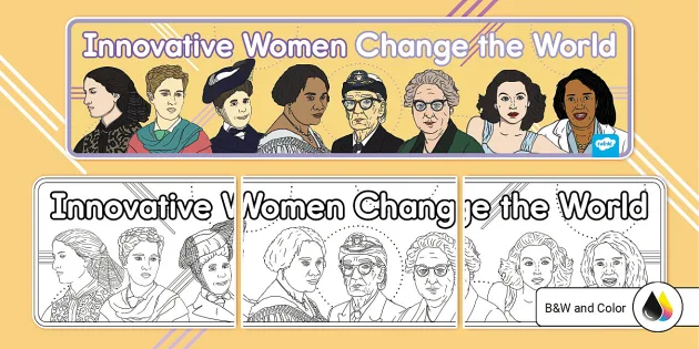 Women's History Banner, 2nd Grade Resource