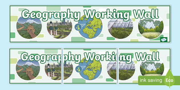 Geography Working Wall Display Banner (teacher Made)