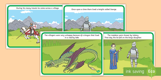 St George And The Dragon Story Sequencing Teacher Made