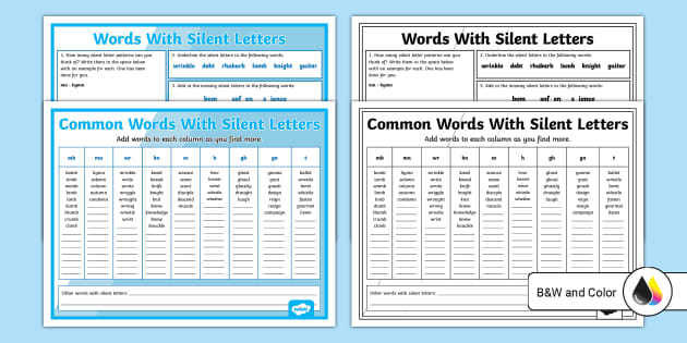 words-with-silent-letters-spelling-activities-teacher-made