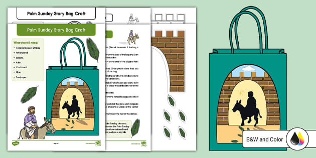 Palm Sunday Craft Story Bag for Kids Twinkl USA Twinkl