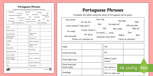 Portugues free exercise