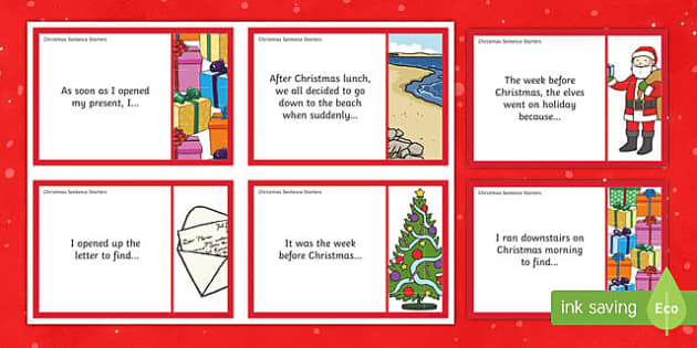 Christmas Sentence Starters | Australian Primary Curriculum