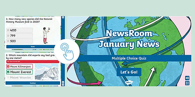 Newsroom January News Quiz Teacher Made